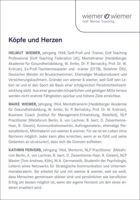 Golf-Mentaltraining - wiemerundwiemer.de
