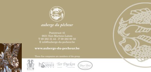 Auberge du Pêcheur heeft de eer u het oudejaarsavondmenu voor ...