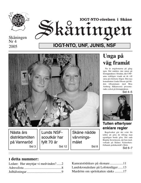 Unga på väg framåt - IOGT-NTO