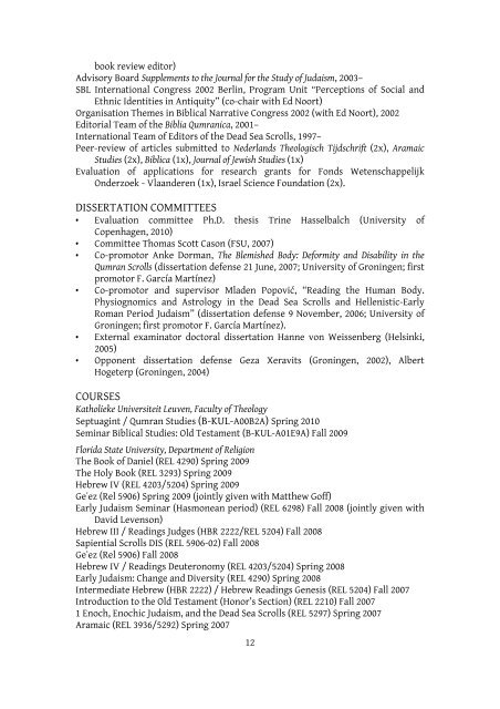 Curriculum Vitae PDF - Holy Spirit: Early Christian Pneumatology