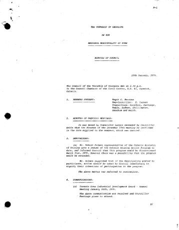 1976 Georgina - Council Minutes - Georgina Electronic-records ...