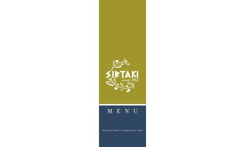 menu (pdf) - Sirtaki Grieks Restaurant