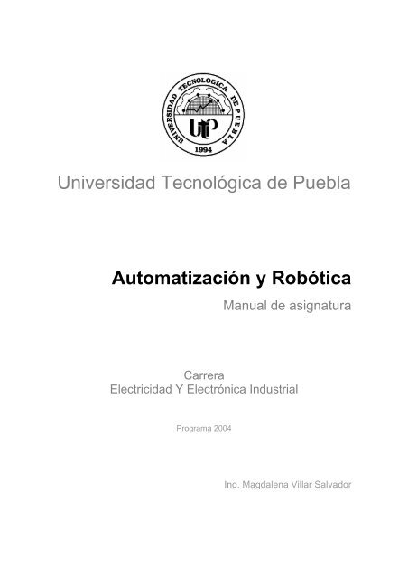 Automatizacion Y Robotica Pdf Tsu Mecatronica Area