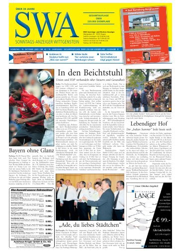 AVEX - BOXENSTOPP 2009 - Siegerländer Wochen-Anzeiger