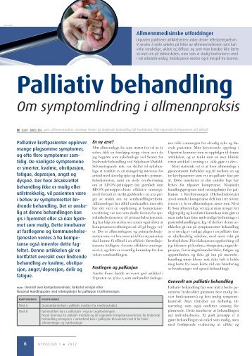 Palliativ behandling - ikke bare smerte! - Utposten