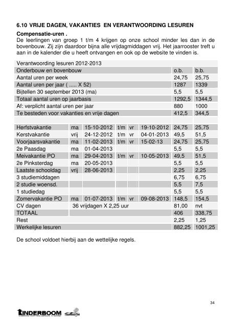 Schoolgids 2012-2013 - Basisschool de Kinderboom