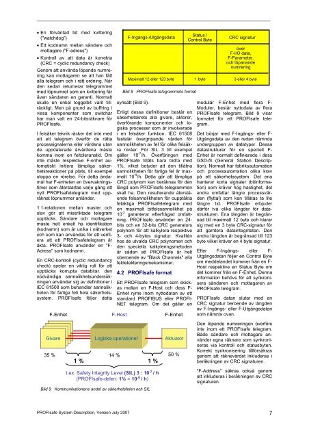 PROFIsafe på svenska - Profibus