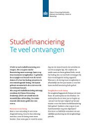 Studie financiering Te veel ontvangen - DUO