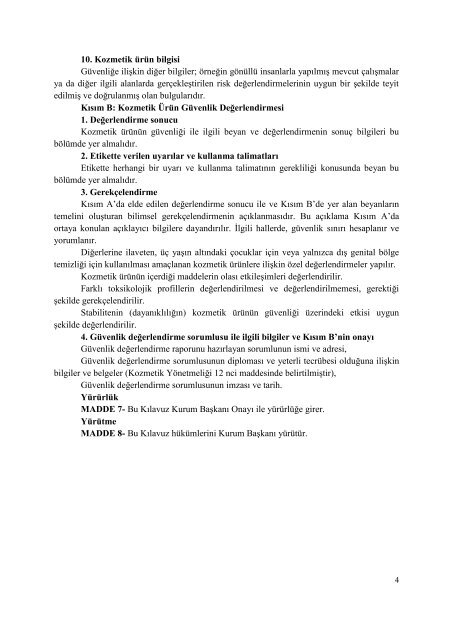 GÜVENLİK DEĞERLENDİRME KLAVUZU.pdf - Kozmetik