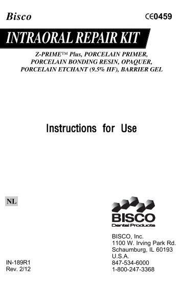 INTRAORAL REPAIR KIT - Bisco, Inc.