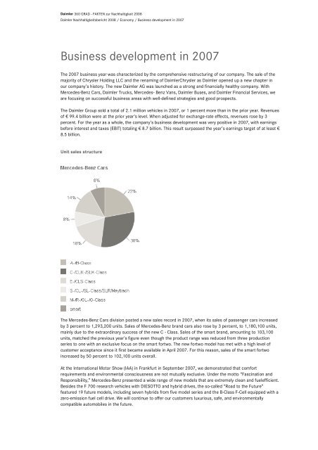 Dear readers, This report describes what Daimler means by ...