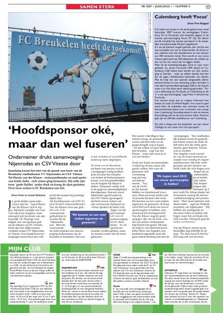 2007 0 nummer - Rondom Voetbal