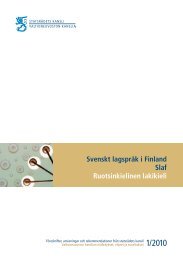 Svenskt lagspråk i Finland - Valtioneuvoston kanslia