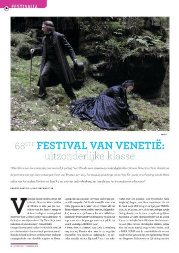 [PDF] 68ste Festival van Venetië: uitzonderlijke klasse - Filmmagie