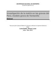 Investigación de la matriz en las gravas del Perú, modelo grava de ...