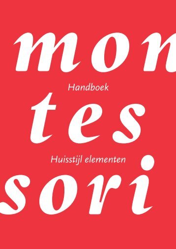 Handboek Huisstijl elementen - Nederlandse Montessori Vereniging