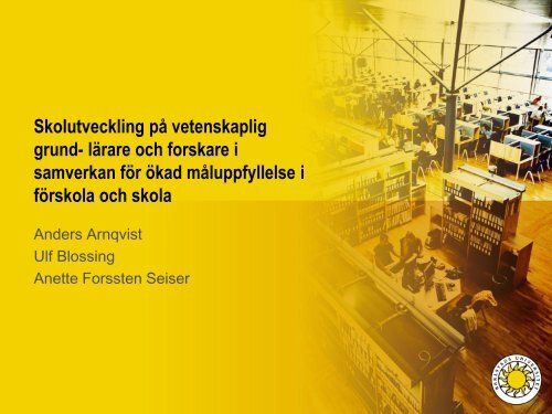 Förskolan och skolans utvecklingsarbete