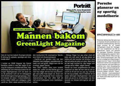 Sveriges största E-tidning i sitt slag - GreenLight Magazine