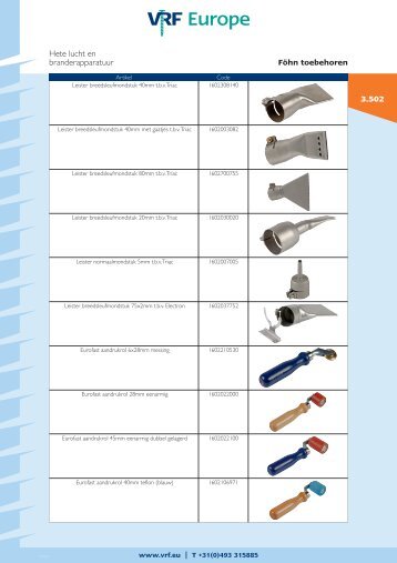 Hete lucht en branderapparatuur Föhn toebehoren 3.502