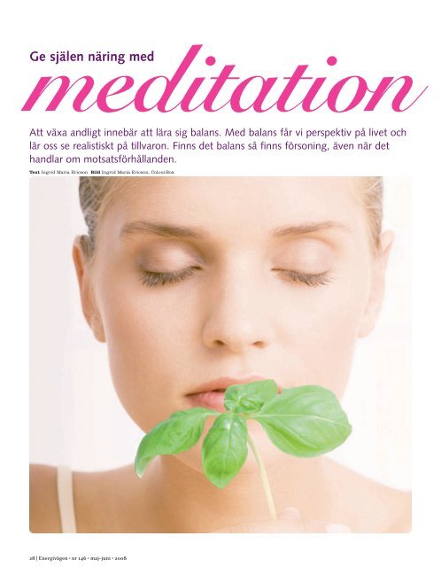 Ge själen näring med meditation - Free