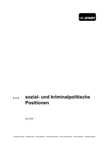 … sozial- und kriminalpolitische Positionen - Neustart