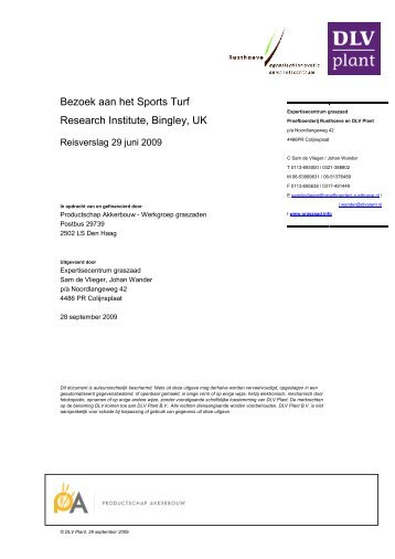 Reisverslag STRI (Sports Turf Research Institute) in UK - graszaad.info