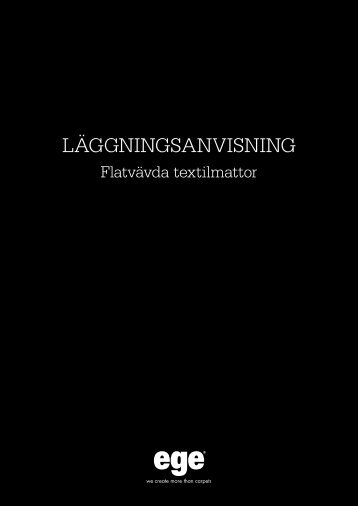 LÄGGNINGSANVISNING - Egetæpper