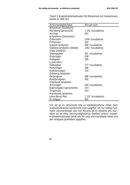 Arkiv för alla – nu och i framtiden, SOU 2002:78 - Regeringen