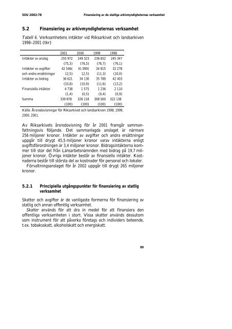 Arkiv för alla – nu och i framtiden, SOU 2002:78 - Regeringen