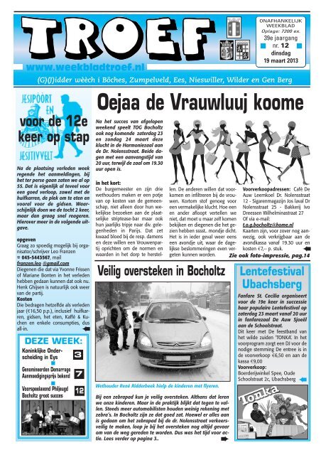 Oejaa de Vrauwluuj koome - Weekblad Troef