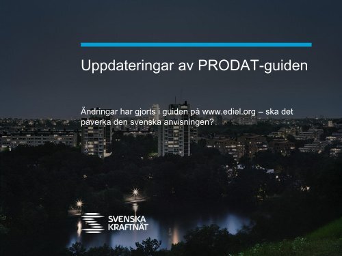 Uppdateringar av PRODAT-guiden