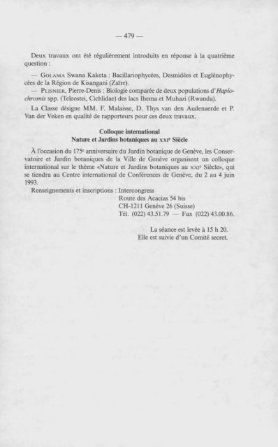 (1992) n°3 - Royal Academy for Overseas Sciences