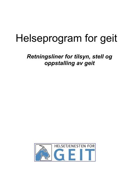 Helseprogram for geit