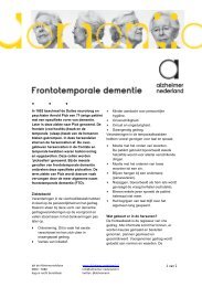 info frontotemporale dementie.pdf - Alzheimer Nederland