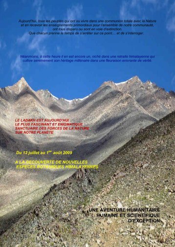 une aventure humanitaire humaine et scientifique d'exception