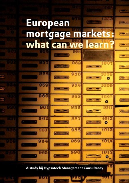 European mortgage markets: what can we learn? - Hypsotech ...