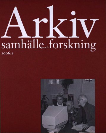 Arkiv og samfunn