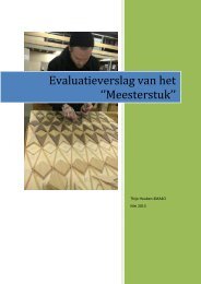 Evaluatieverslag van het ''Meesterstuk''