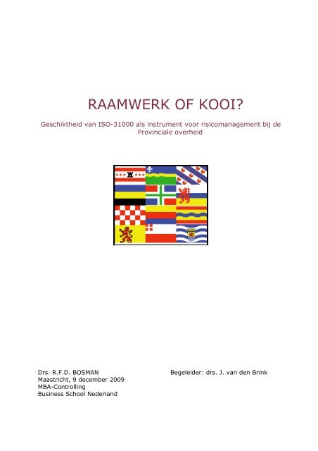 Raamwerk of Kooi - Genootschap voor Risicomanagement