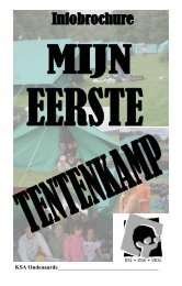 Mijn eerste tentenkamp - KSA Oudenaarde Online