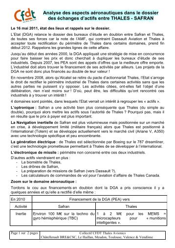 le tract - CFDT THALES