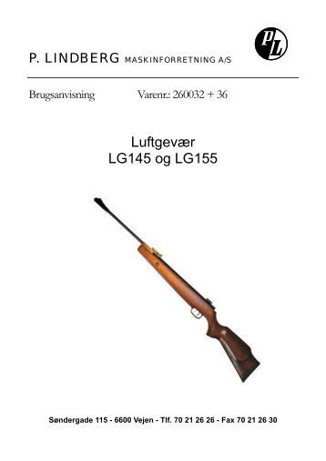 Luftgevær LG145 og LG155 - P.Lindberg A/S