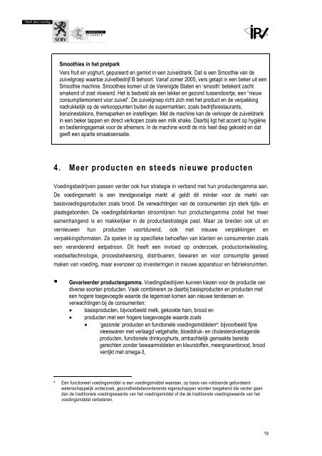 Competentiebehoeften en opleiding in de voedingsnijverheid - IPV