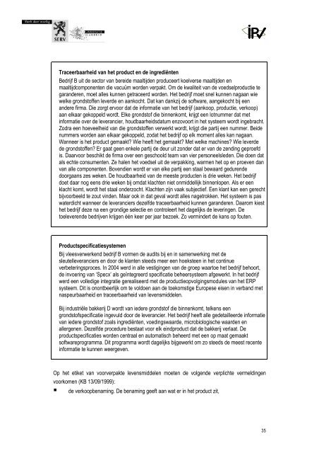 Competentiebehoeften en opleiding in de voedingsnijverheid - IPV