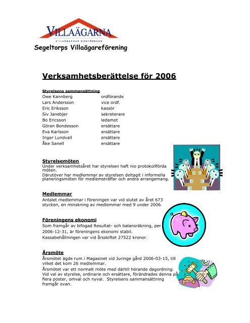 Verksamhetsberättelse 2006 - Villaägarna