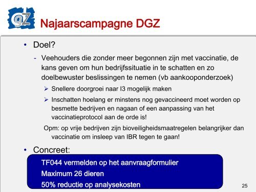 Titel presentatie - DGZ