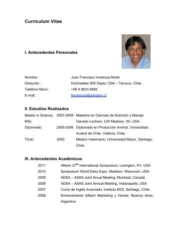 CV Resumen - AgriDairy