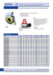 Singel inlet plastic anticorrosive centrifugal fans ... - Dassler GmbH