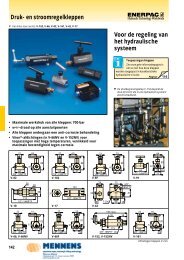 Druk- en stroomregelkleppen Voor de regeling van het hydraulische ...