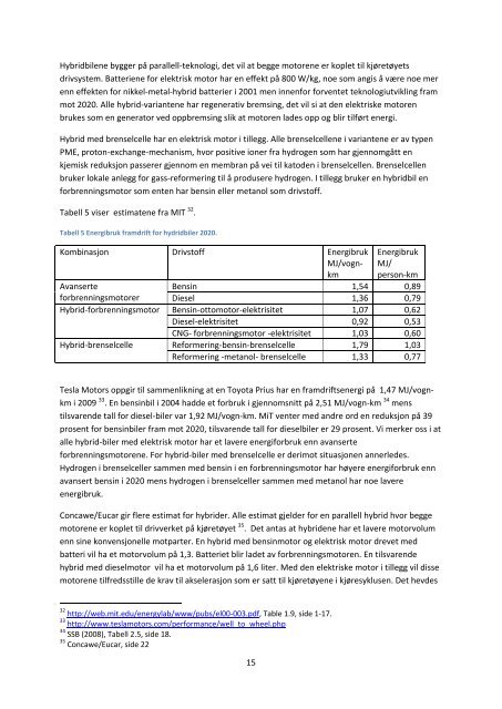 energibruk og utslipp fra persontransport med personbil. en ...